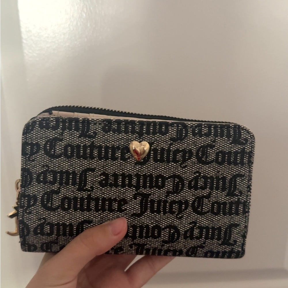 Juicy Couture Black and Gold Logo Wallet